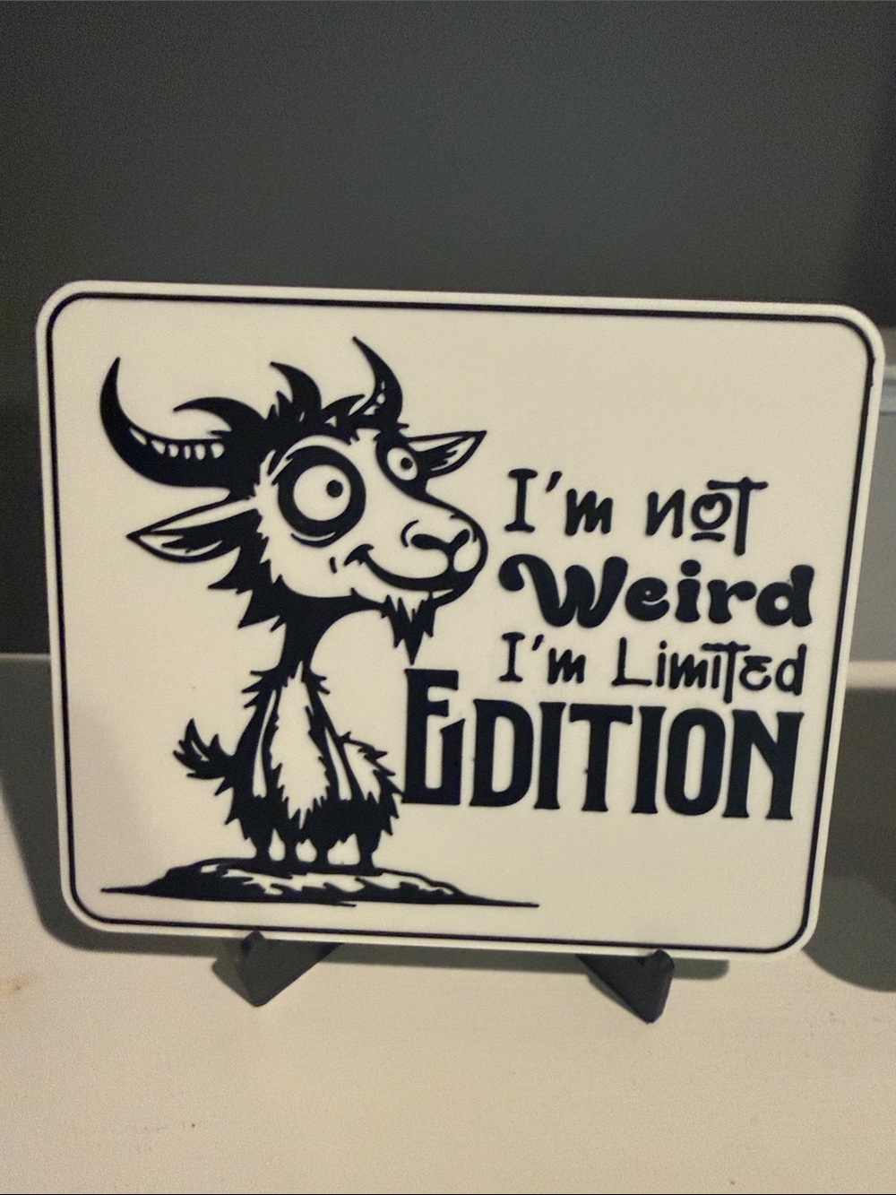 Set of 6 Funny Animal Quote Signs - 3D printed 6” x 5” - Picture 6 of 8